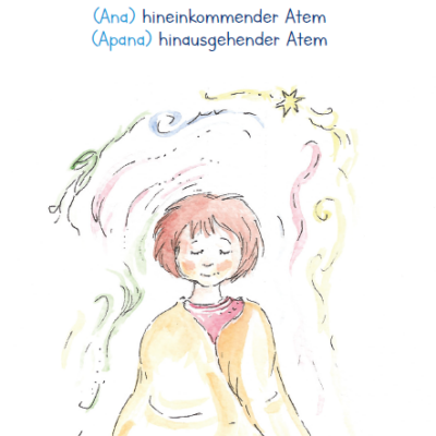 Drawing of a meditating child